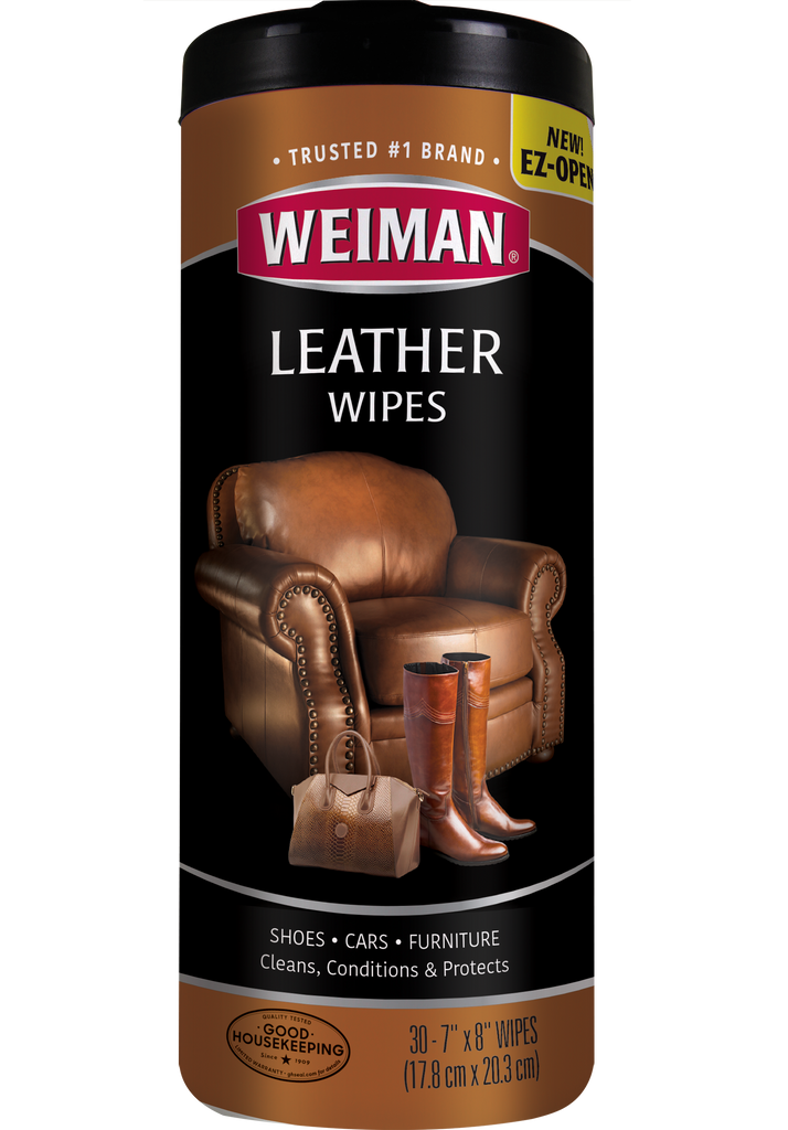 Leather Cleaner Wipes, 30 Count