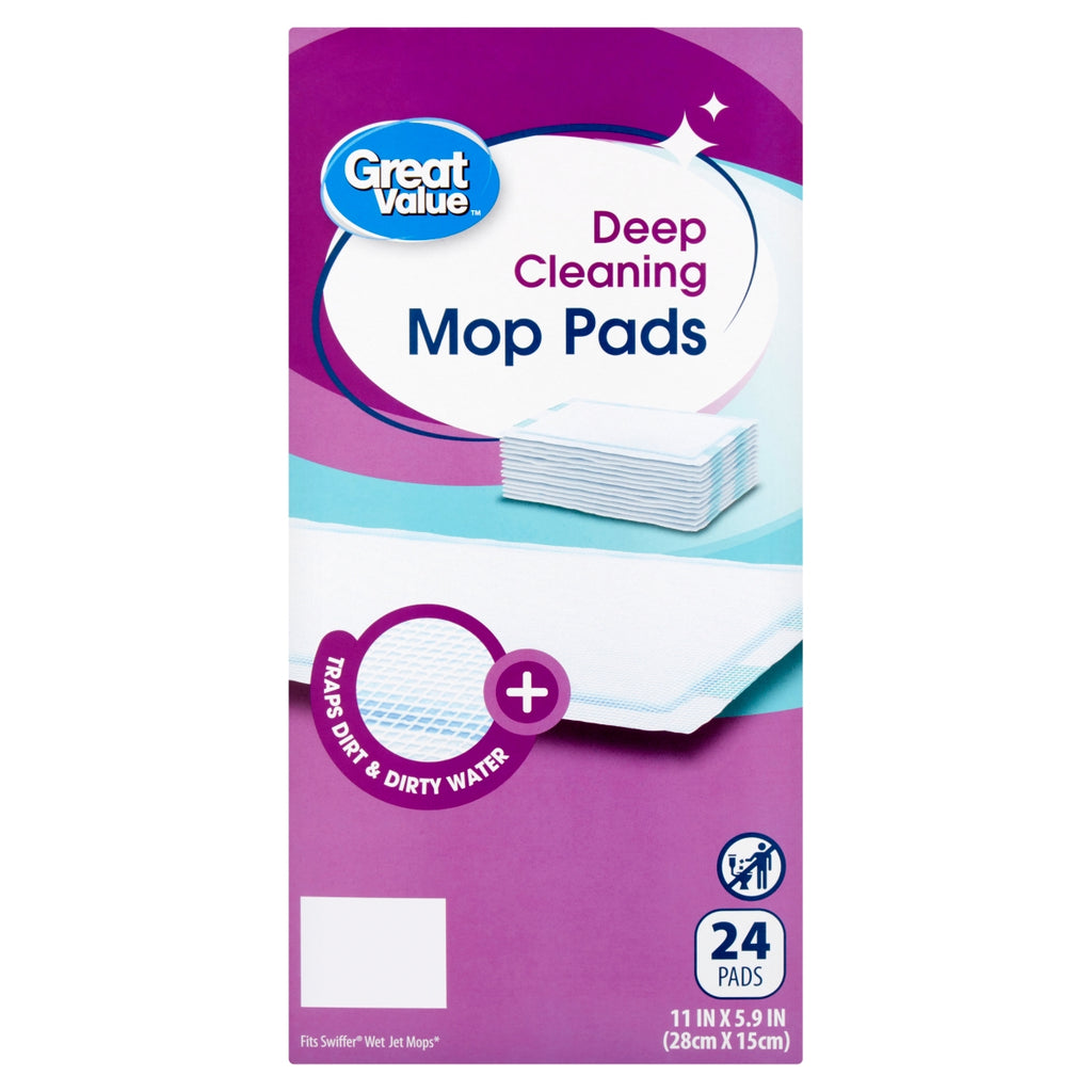 Deep Cleaning Mop Pads, 24 count