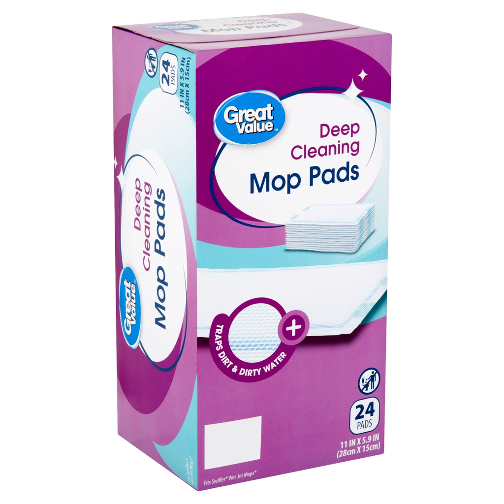 Deep Cleaning Mop Pads, 24 count